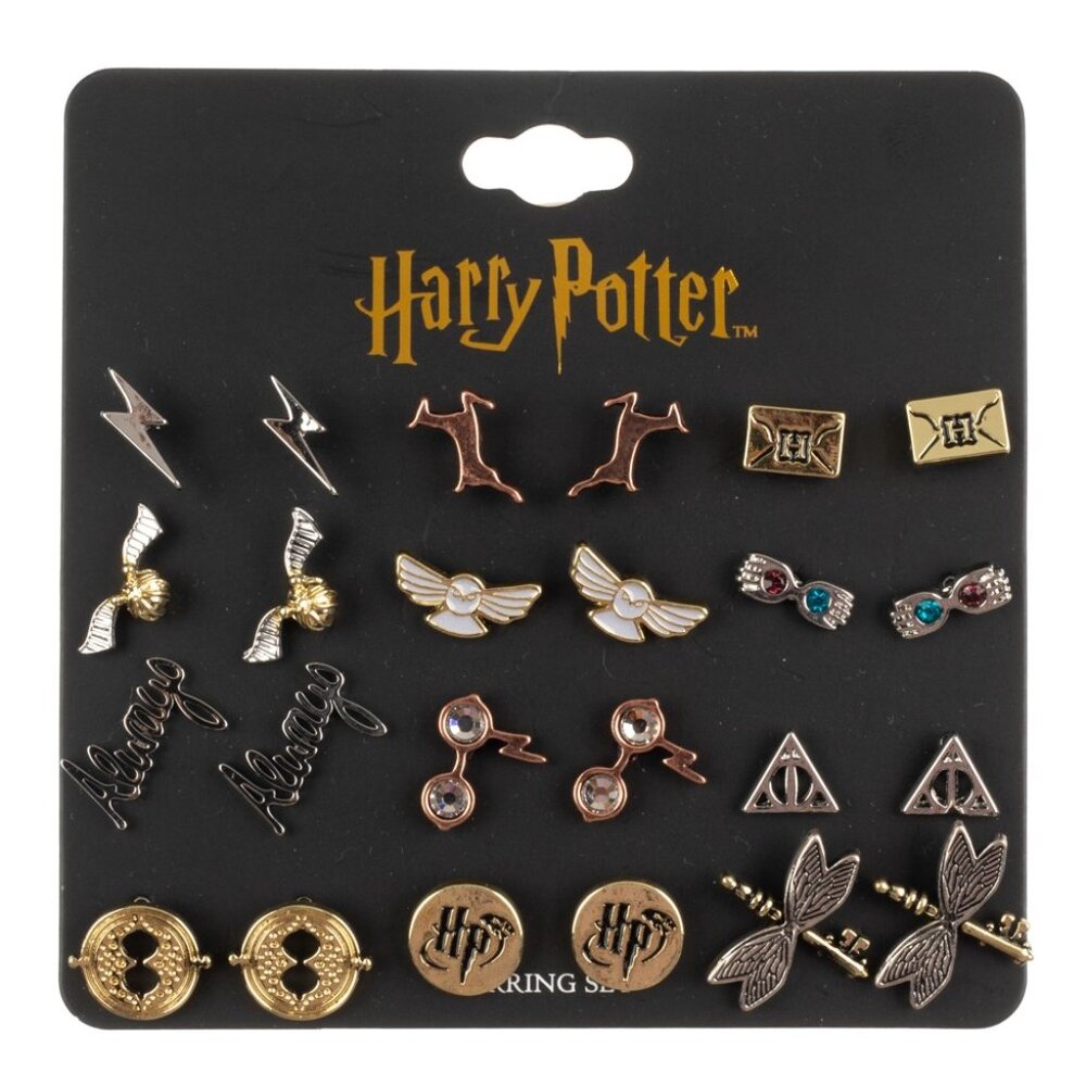 Harry Potter Symbols Earring 12 Pack Set - Wizarding World Gifts
